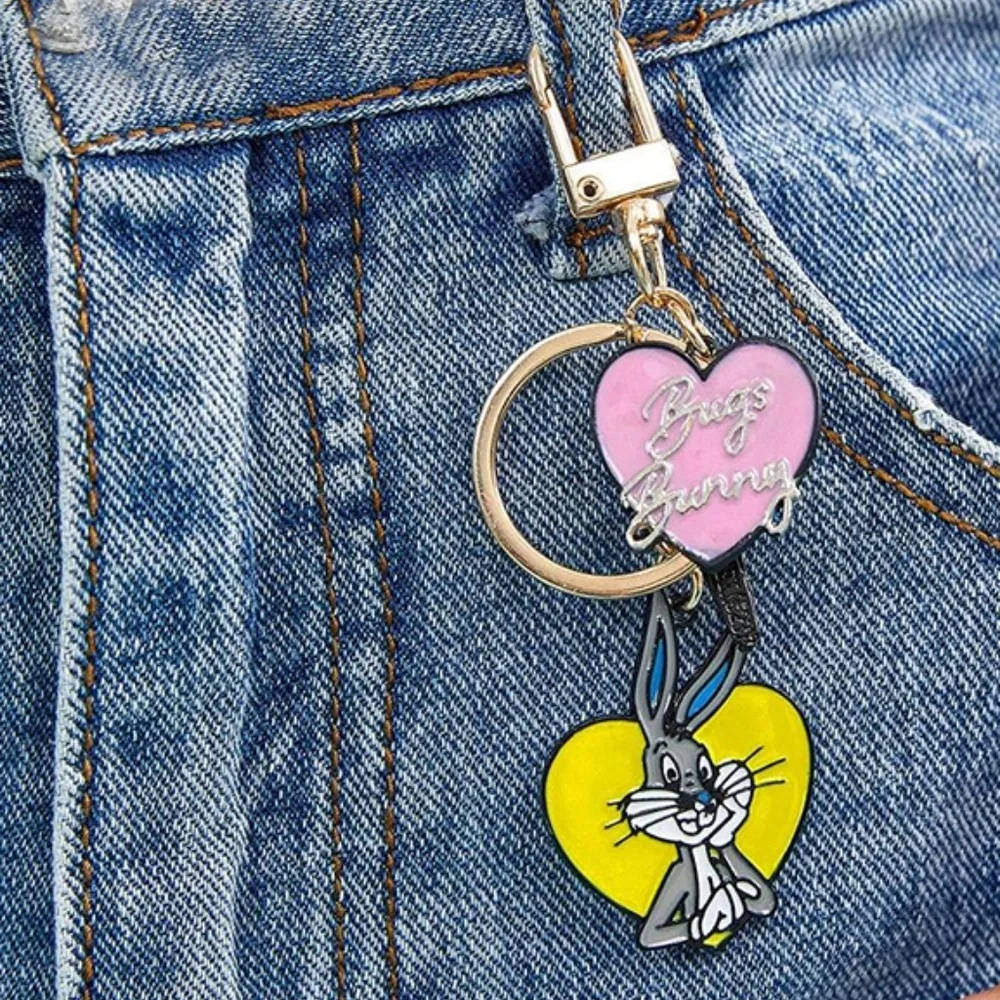Bugs Bunny With Pink Heart and Carrot - Cute Keychain - Brand New & Sealed